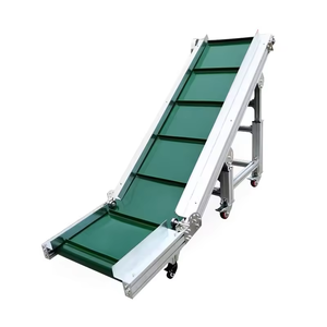 Op maat gemaakte PVC/PU hijs-/hef-/klimbandtransportmachine met bakken voor regelbare snelheid, schotten en flenzen - Product Image 4