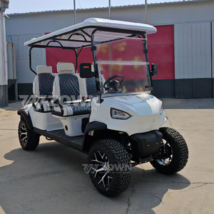 Carrito de Golf Eléctrico de 3-4 Plazas con Techo y Luces LED, Vehículo Utilitario Todoterreno, Color Blanco - Product Image 6