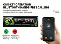 Reproductor MP3 para Auto de Alta Potencia 7388, Pantalla LCD Dual USB, 4 RCA, Retroiluminación RGB de 7 Colores, Reproductor de Música MP3 con TF/BT