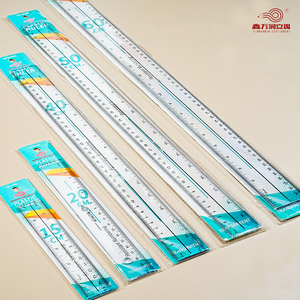 Règle double face transparente en plastique Xinwanrun de 15 à 60 cm avec pouces et centimètres pour l'école et le bureau - Promotion 15 cm - Product Image 2