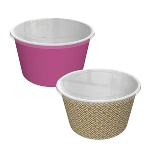 Accessories Paper Buckets Coffee Buckets Set With Lid, Leakproof Perfect For Ice Cream Scoops Frozen Cereal Cold Soups/