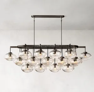 Подвесная светодиодная люстра в скандинавском стиле для кухни, гостиной, столовой, современного железного освещения