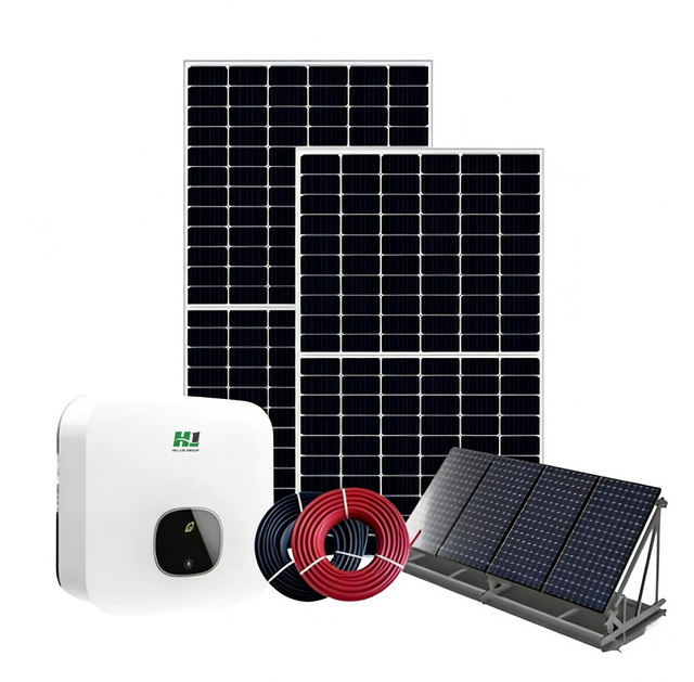 Wholesale 10KW Solar Power System Complete Solar Panel Kit With Hybrid on Grid Inverter Lithium Battery for Home Energy Solution