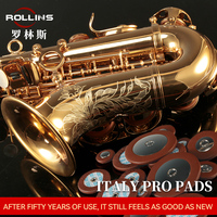 Manufacturer Wholesale Retail Popular Grade Curved Gold Lacquer by Electrophoresis Coating A1Bb Soprano Saxophone