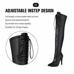 Nouvelles bottes longues de jazz pour femmes, bottes marron, chaussures de danse jazz, sandales à talons hauts, chaussures de danse, bottes au-dessus du genou - Product Image 3