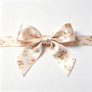 Vente en gros d'usine, nœuds en satin imprimés de fleurs avec logo personnalisé, nœuds pré-faits multi-usages pour l'emballage de cadeaux, pour les fournisseurs de fleurs - Product Image 5