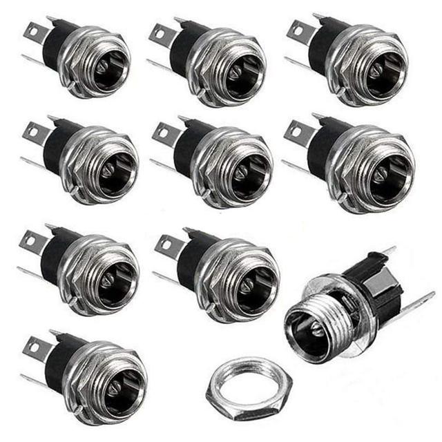 Power Female Panel Mount Connector 3-Pin 5.5 X 2.1mm New Arrive