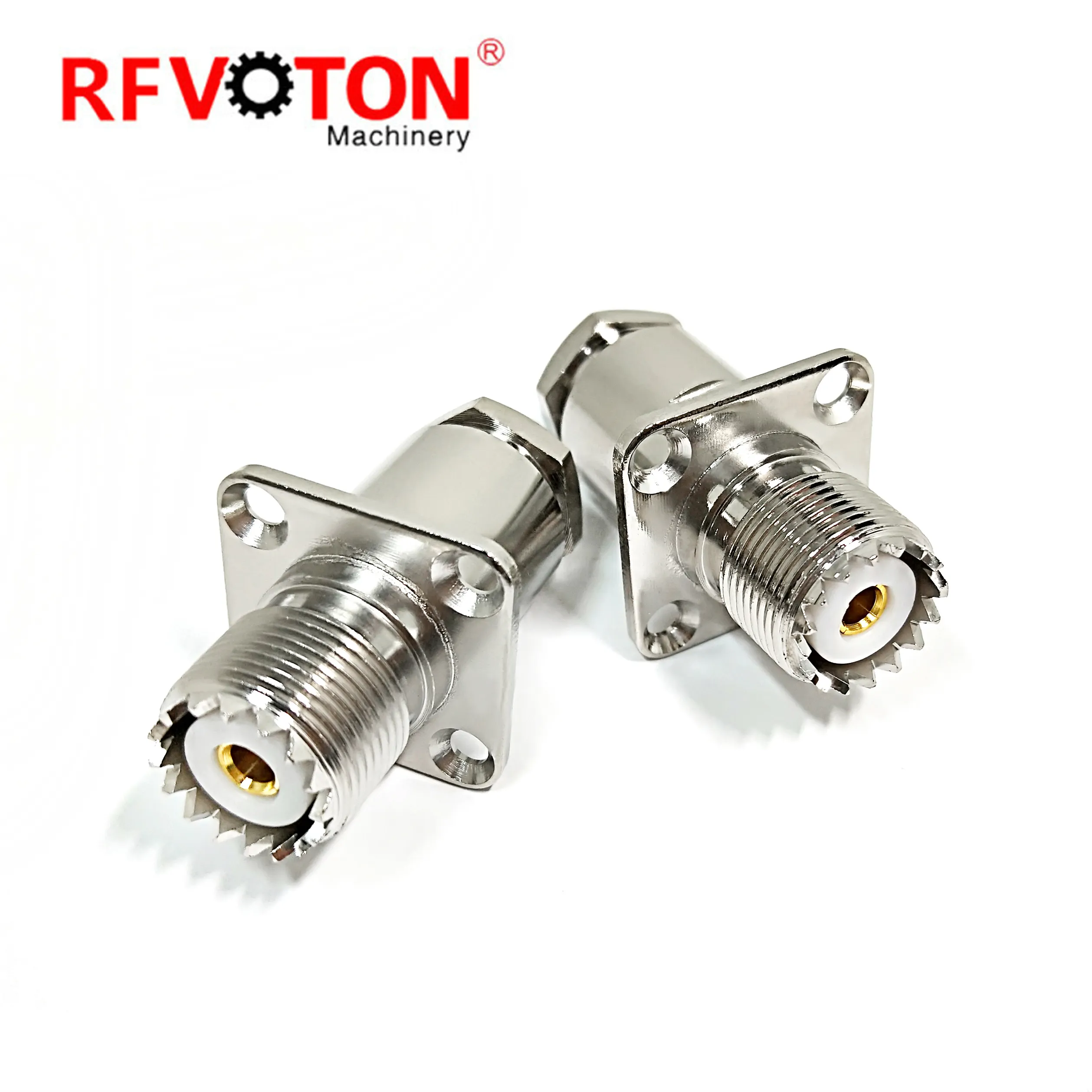 SL16 UHF type M type Female Connector 4 hole with panel mount for 50 3 RG58 RG142 LMR195 RG400 coaxial cable