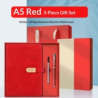 Coffret Cadeau de Carnets A5 Personnalisés Épais avec Reliure Cousue et Couverture en Similicuir – Souvenir d'Événement Professionnel