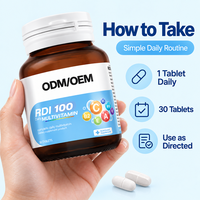 Comprimés multivitaminés quotidiens OEM ODM avec vitamines A, C, E, B2, B5, B12, K – Mélange complet de vitamines – Complément alimentaire pour adultes – Vente en gros