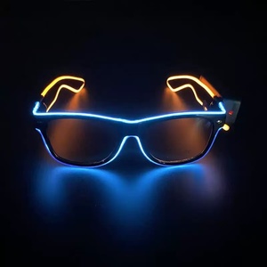 Colorful LED Wireless EL <strong>Glasses</strong> with Dark Lens for Festive Decorations-Halloween Graduation School <strong>Parties</strong> Accessory - Product Image 6