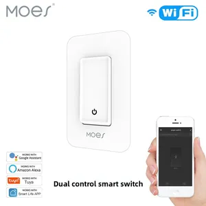 Interrupteur mural intelligent Tuya Wifi standard US, application de maison intelligente, démarrage programmé, commande vocale, lampe indicatrice nocturne, interrupteur à commande à distance - Product Image 2