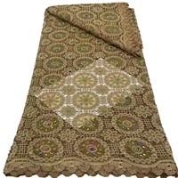 Nouveau haut de gamme africain 100% coton robe accessoires pur tissu brodé strass dentelle pour chaussures de mariage Textiles de maison