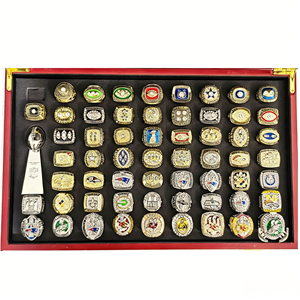 Set di Anelli del Campionato <span class=keywords><strong>NFL</strong></span> 1966-2024, Trofeo Personalizzato in Metallo, Gioielli in Lega di Alta Qualità, Anelli con Strass all'Ingrosso - Product Image 2