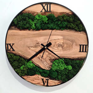 <span class=keywords><strong>Orologio</strong></span> <span class=keywords><strong>da</strong></span> <span class=keywords><strong>Parete</strong></span> Silenzioso <span class=keywords><strong>in</strong></span> <span class=keywords><strong>Legno</strong></span> Massello <span class=keywords><strong>con</strong></span> Muschio Preservato, Logo Personalizzato, <span class=keywords><strong>Orologio</strong></span> Decorativo Rustico Senza Ticchettio per Arredamento Casa, Vendita all'Ingrosso - Product Image 1