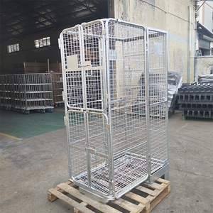 Hoogwaardige op maat gemaakte CNC-gefreesde roestvrijstalen vouwbare logistieke kooi-<span class=keywords><strong>trolley</strong></span> voor supermarkten met eenvoudige opslag en OEM-service - Product Image 4