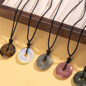 Doğal Taş Kolye Kolye Şifa Veren Değerli Taş Kristal El Yapımı Takı Kadın Erkek Günlük Parti Hediyesi - Product Image 2