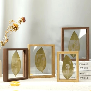 NEW MDF Finished Decorative Transparent Double Sided Glass Picture <b>Frame</b> for Specimen Leaf Carving Collection <b>Photo</b> <b>Frames</b> - Product Image 3