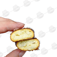 Barre de chocolat au lait et à la noix de coco dorée en gros, barre de biscuit croustillante, collation, certifiée Halal, emballage individuel