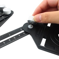 Règle de mesure d'angle multiple, moule en alliage d'aluminium, 6 règle pliante avec filetage perforé