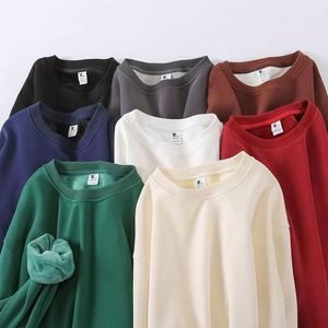 500gsm Custom Luxury Quality Men's O-Neck Fleece Pullover Hoodie Spandex/Polyester Eco-Friendly Loose Fit Autumn Streetwear <b>Drop</b> - Product Image 2