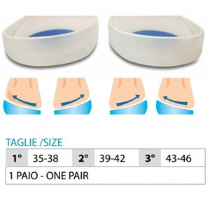 Coussinet de talon en silicone OK PED avec relief central pour la pronation ou la supination Réf. 95 - Product Image 1