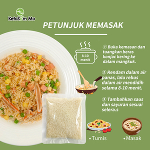 Riso Shirataki all'ingrosso a basso contenuto di carboidrati, ideale per la perdita di peso, fornitore Indonesia, fornitore di riso Porang, riso Konjac secco - Product Image 3