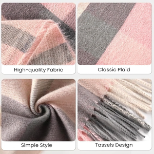 High Quality Women Solid Long Winter <b>Scarf</b> Soft Warm Shawl <b>Wrap</b> Tassel Fringe Fashion Neck Accessory Polyester Sweat-Wicking - Product Image 6