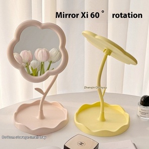 Specchio portatile per il trucco a forma di girasole da tavolo per ragazze appeso gioielli funzione personalizzata per dormitorio camera da letto - Product Image 5