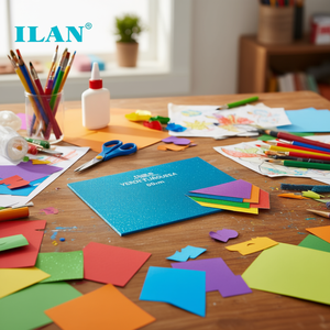 Foglio di Schiuma EVA ILAN 40x60cm Verde Lago con Glitter, Materiale per Artigianato - Product Image 3