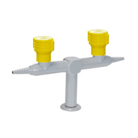 Robinet/robinet de gaz de laboratoire en métal à double sortie pour hôpitaux et écoles Accessoire de mobilier de laboratoire