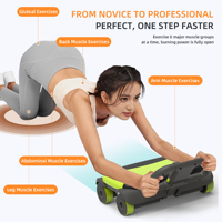 GORDON OEM Factory V12 Rodillo de rueda abdominal de rebote automático ABS Gimnasio Entrenamiento Equipo de fitness Ejercicio en casa Construcción muscular