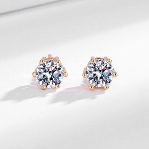 Ensemble de bijoux élégant en laiton plaqué or rose, ensemble de bijoux tendance en quatre pièces, zircon brillant à six griffes, ensemble de bijoux de fiançailles pour femmes - Product Image 3