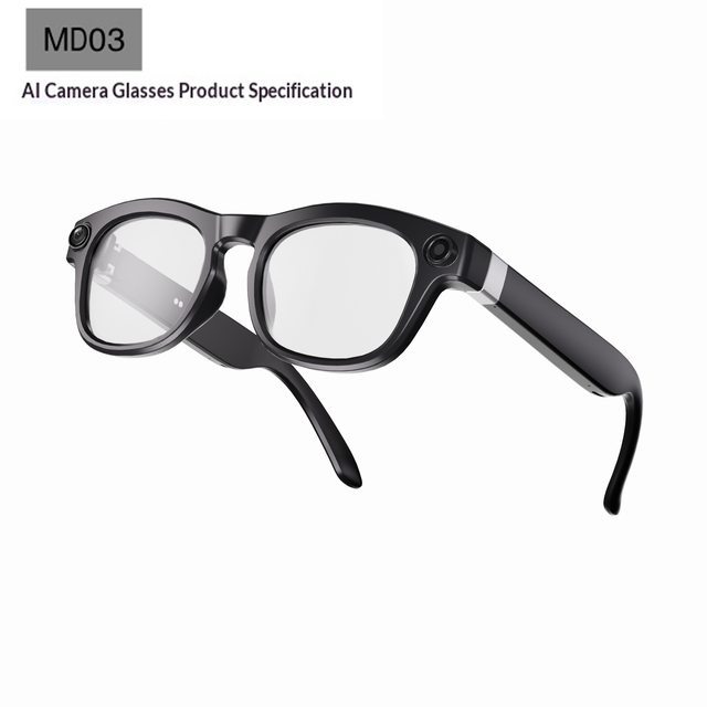 YOKOSI OEM/ODM AI Glasses IPX-6 Waterproof 8MP Voice Control Touch Control for RGB Light Outdoor Live Streaming Fishing Video