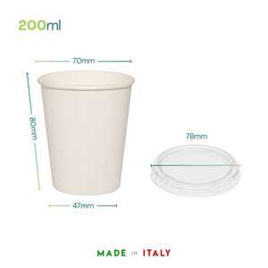 Coperchi bianchi in cartone da 80 ml per bicchieri da 3 oz, coperchi monouso per caffè, tè e bevande - Product Image 2