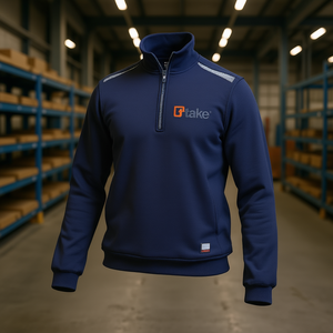 เสื้อสเวตเชิ้ตผ้าฟลีซแบบสวมใส่สบาย สีน้ำเงิน ไซส์ XS คอซิป ¼ ซิป ระบายอากาศได้ดี เหมาะสำหรับทุกเพศทุกวัย ใช้เป็นชุดทำงานได้ - Product Image 3