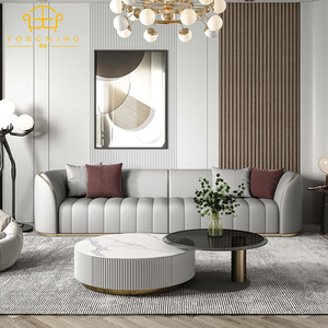 Divano italiano minimalista piccolo appartamento doppio tre soggiorno divano combinazione di mobili - Product Image 2