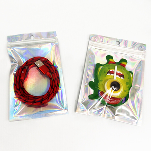 Giao Hàng Nhanh Holographic Túi Với Dây Kéo Nhỏ Nắp Kéo Bao Bì Holographic <span class=keywords><strong>Mylar</strong></span> <span class=keywords><strong>Ziplock</strong></span> Túi - Product Image 3