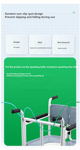 Khuyết tật y tế người cao tuổi điều chỉnh chiều cao gấp Hướng dẫn sử dụng di chuyển người khuyết tật <span class=keywords><strong>commode</strong></span> nhà vệ sinh bệnh nhân Ghế nâng chuyển ghế nâng - Product Image 6