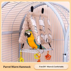 Cuccia Nido Invernale Lusso Caldo per Pappagalli, Modello Little Sun Peony Xuanfeng Tiger Skin, in Poliestere, per Uccelli di Taglia Media, da Esterno, con Supporto a Sospensione - Product Image 3