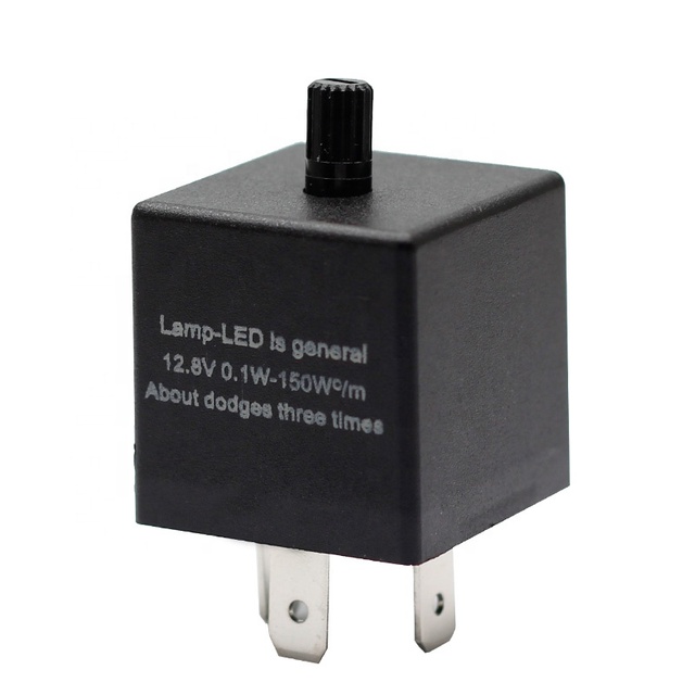 Waterproof Miniature Sealed 12V 1A 3 Pins CF13 Adjustable LED Flasher Relay for Turn Signal Lights Hyper Blink Flashing