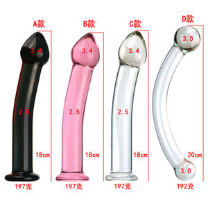 Productos para adultos Consolador de vidrio transparente Pareja Coqueteando Juguete sexual Masaje erótico - Product Image 2