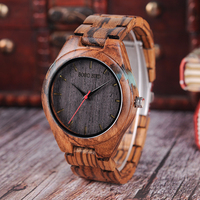 Vente chaude montre pour hommes de luxe avec cadran 44mm nouveaux produits japon mouvement à Quartz bois/bracelet en cuir à la mode boîte-cadeau gratuite