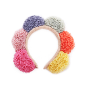 Diadema <span class=keywords><strong>de</strong></span> pompón para niña, bandana <span class=keywords><strong>de</strong></span> pelo <span class=keywords><strong>de</strong></span> imitación para niña - Product Image 4