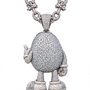 Pendentif personnalisé en moissanite glacée, motif dessin animé, en argent 925 plaqué or, micro-incrustation, breloque hip-hop pour bijoux de fête - Product Image 5
