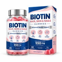 Gummies Quotidiennes Bien-être Cheveux Peau Ongles avec Biotine Collagène Fo-Ti Silice de Bambou Inositol et Vitamines Marque Privée OEM
