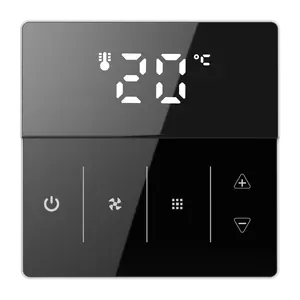 The best selling three-speed fan coil thermostat in Europe rs485/modbus LCD touch screen ODM/OEM