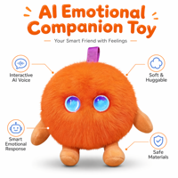 Jouet musical intelligent en peluche IA, compagnon émotionnel multilingue, éducatif, recharge rapide Type-C, pendentif coloré, cadeau pour enfants