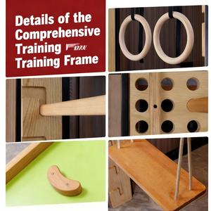 Wellshow Rock <span class=keywords><strong>Climbing</strong></span> Hangboard, planche d'entraînement en bois pour la force des mains, planche d'entraînement pour les doigts, exerceur pour les avant-bras, pour les grimpeurs et les athlètes - Product Image 2