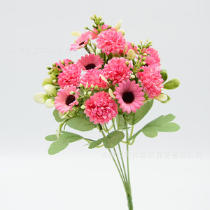 Bouquet de marguerites artificielles Dongchen Crafts, fleurs en soie, 33 cm, accessoires de décoration pour la maison et les mariages - Product Image 2
